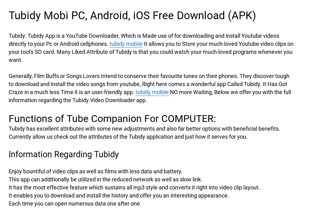 Tubidy app download for windows 10